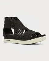 Sport Perforated Sandals Black Nubuck