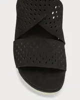 Sport Perforated Sandals Black Nubuck