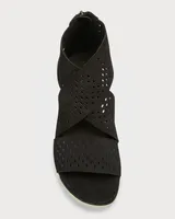 Sport Perforated Sandals Black Nubuck