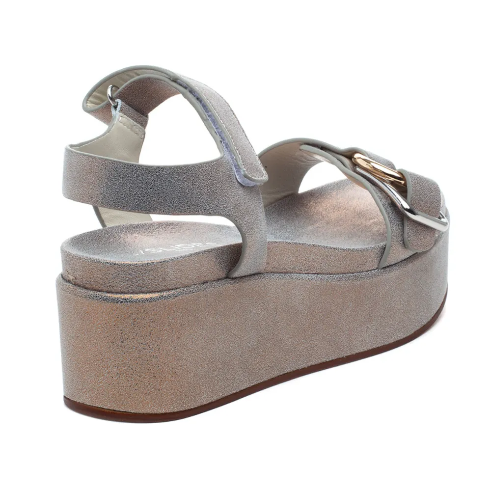 Quest Sandal Bronze Metallic Suede