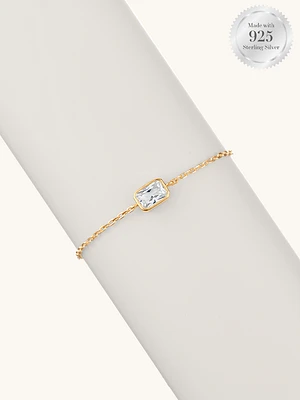 Emerald Bezel Bracelet