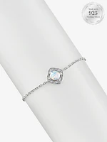 Round Opal Bloom Halo Bracelet