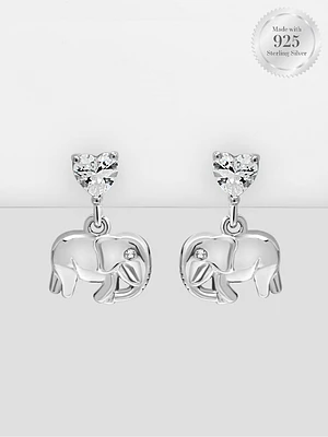 Elephant Heart Drop Earring