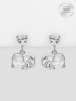 Elephant Heart Drop Earring