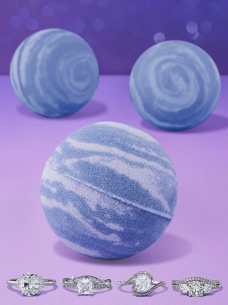 Lavender Bath Bomb - Adjustable Ring Collection