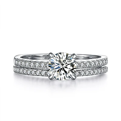 The One Classic Round Ring Set Sterling Silver