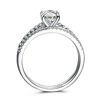 The One Classic Round Ring Set Sterling Silver