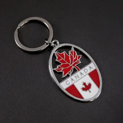 CANADA OVAL KEYCHAIN