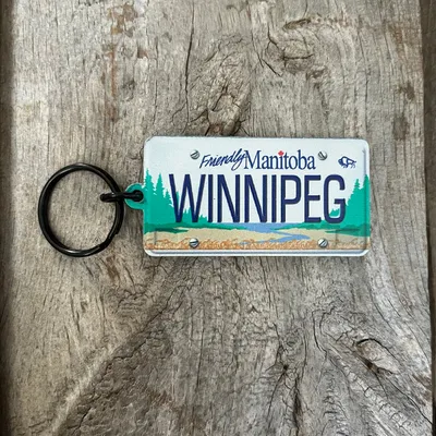 WINNIPEG LICENSE PLATE KEYCHAIN