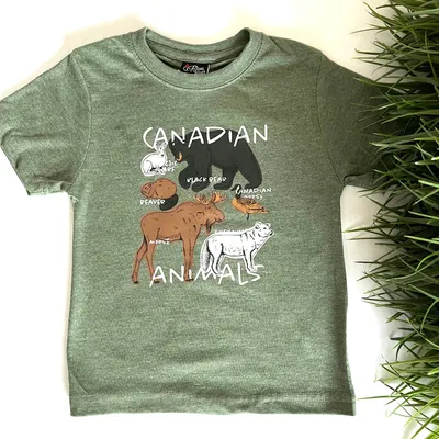 CANADIAN ANIMAL TODDLER T-SHIRT