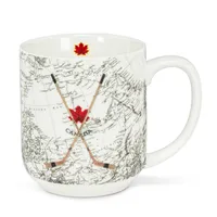 HOCKEY STICKS WITH CANADA MAP MUG