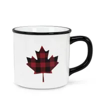 PLAID MAPLE LEAF MUG