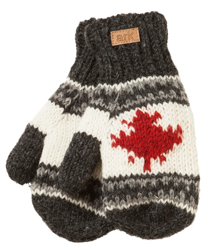 WOOL MAPLE LEAF MITTS