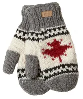 WOOL MAPLE LEAF MITTS