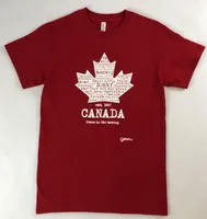 MAPLE LEAF WORD COLLAGE TEE