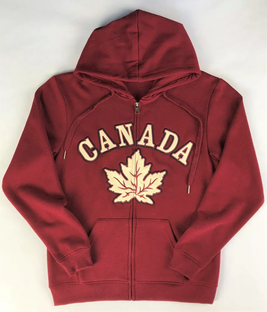 MAPLE LEAF ZIP UP HOODIE