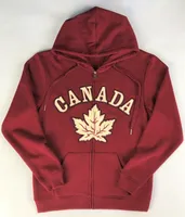 MAPLE LEAF ZIP UP HOODIE