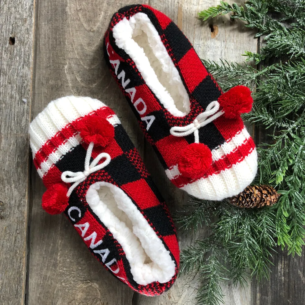 PLAID SLIPPERS