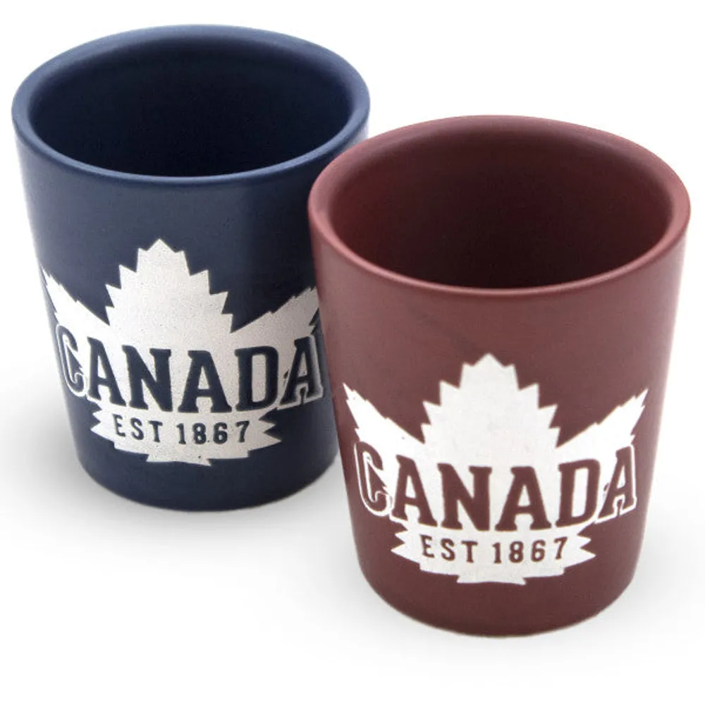 CANADA MARBLE SHOT GLASSES