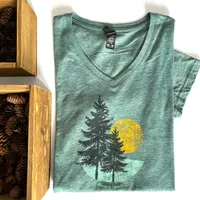 T-SHIRT - FIR TREES SUNRISE TO SUNSET