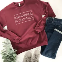 CAMPFIRES & COCKTAILS CREWNECK