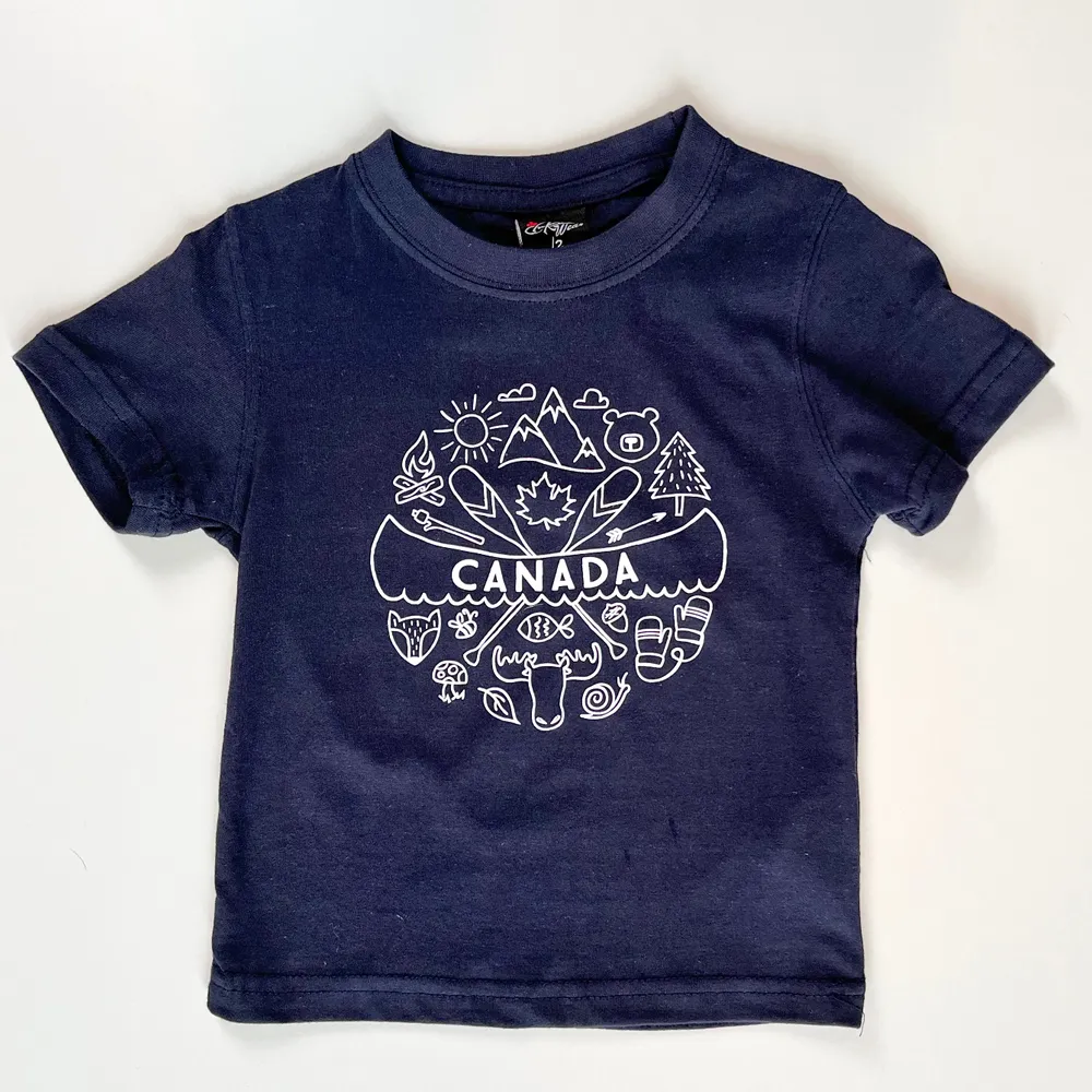 CANADA COLLAGE TODDLER T-SHIRT