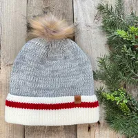 CABIN KNIT FUR POM POM TOQUE