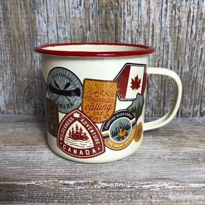 ENAMEL TRAVEL BADGE MUG