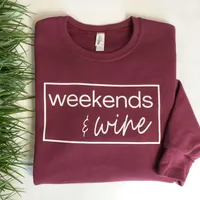 WEEKENDS & WINE CREWNECK