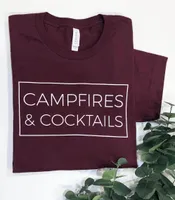 CAMPFIRES & COCKTAILS T-SHIRT