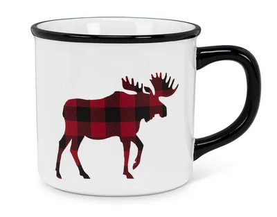 PLAID MOOSE MUG