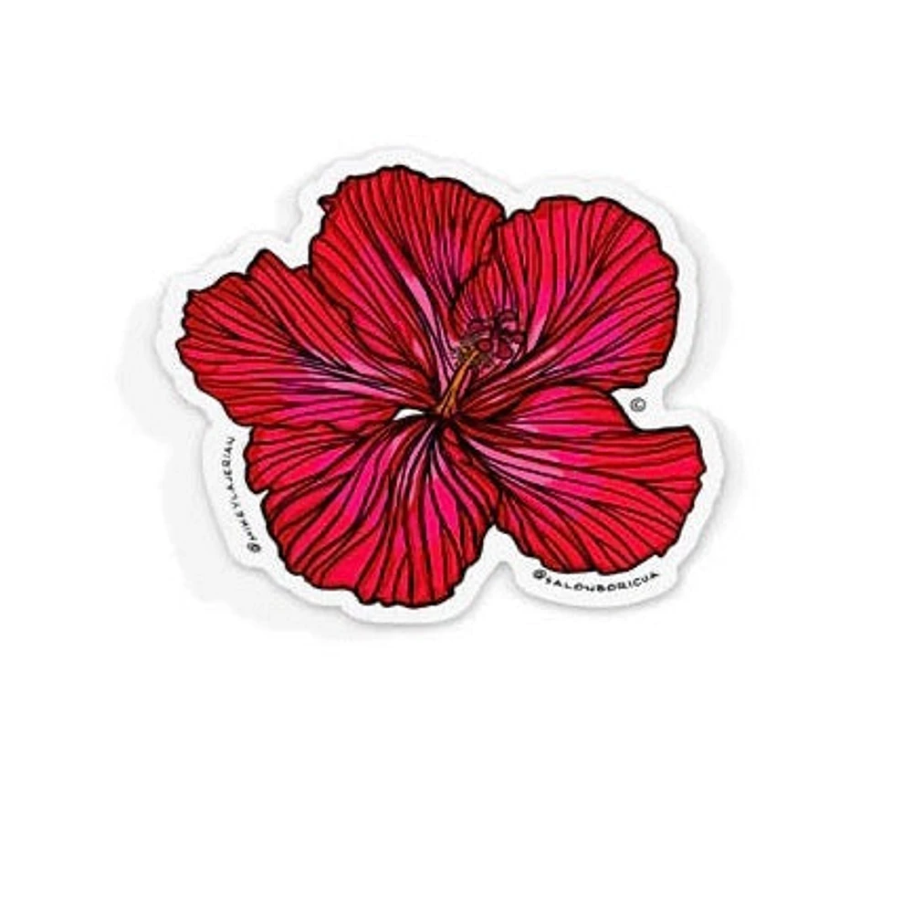 Flor Amapola Roja (Sticker)