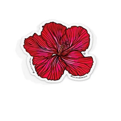 Flor Amapola Roja (Sticker)