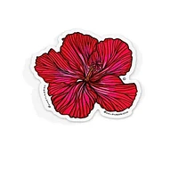 Flor Amapola Roja (Sticker)