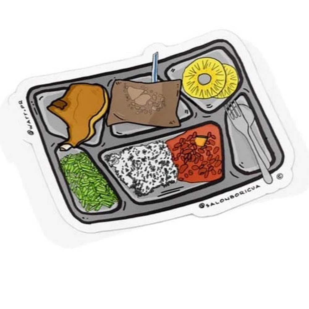 Bandeja de Comedor Boricua  (Sticker)