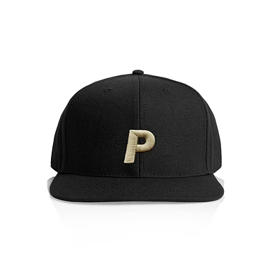 OG  Snapback Negra "P" crema