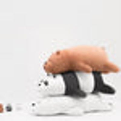 MINISO We Bare Bears- Lying Plush Toy (Grizzly