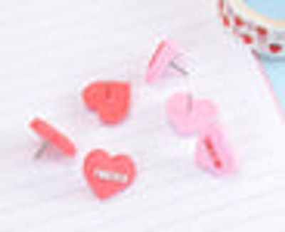 MINISO Thumbtack Set Love Heart Shape Pin Set