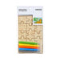 MINISO Plywood Coloring Puzzle with 5 Coloring Markers (Jungle