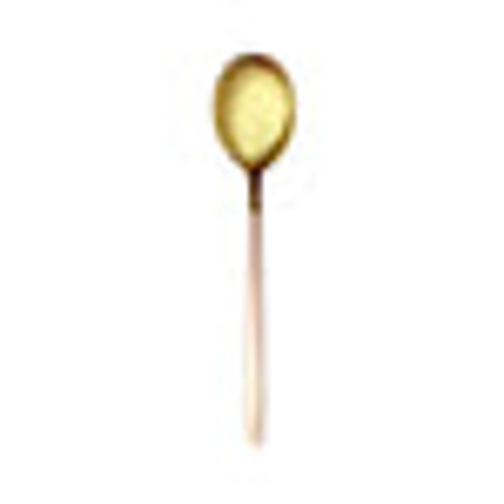 MINISO Light Luxury Golden Soup Spoon with Long Handle (Pink & Golden