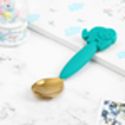 MINISO Cute Silicone and Stainless Steel Feeding Spoon for Baby