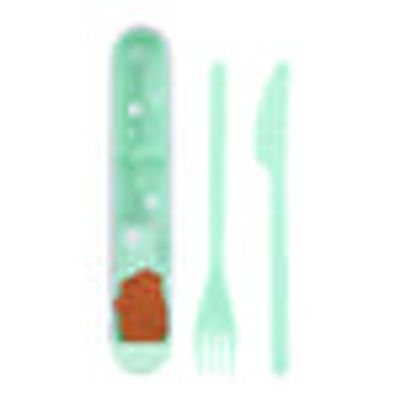 MINISO We Bare Bears Cutlery Set Knife and Fork(Grizzly