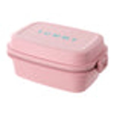 MINISO Wheat Straw Bento Box with Double Clips 980ml (Pink