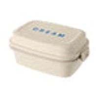 MINISO Wheat Straw Bento Box with Double Clips 980ml (Beige