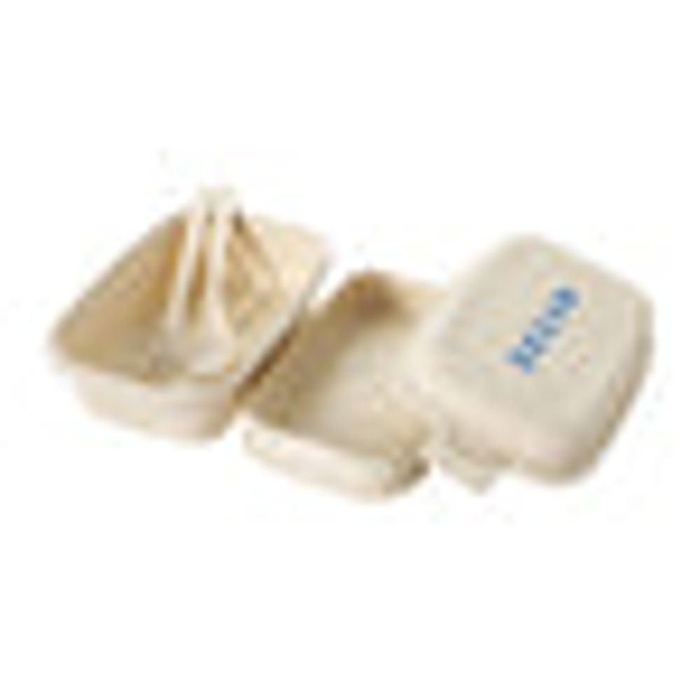 MINISO Wheat Straw Bento Box with Double Clips 980ml (Beige