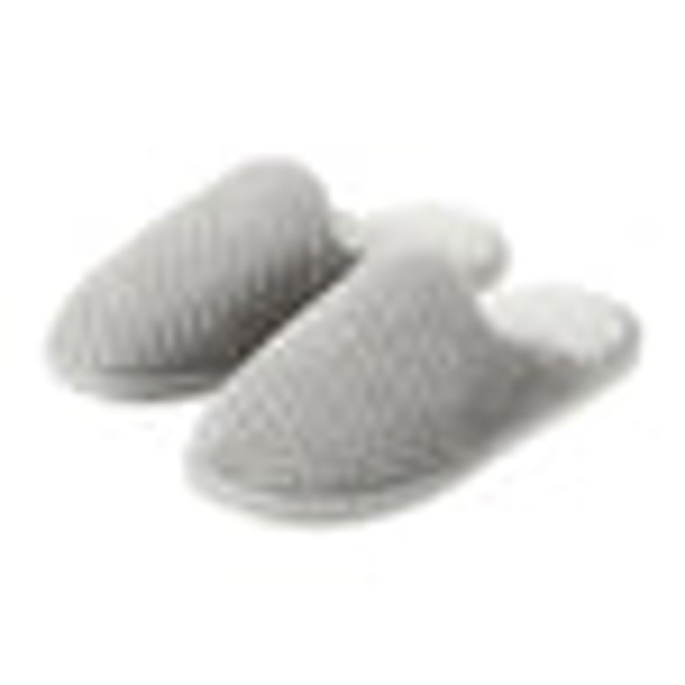 MINISO Wavy Cotton Slippers for Men(Gray