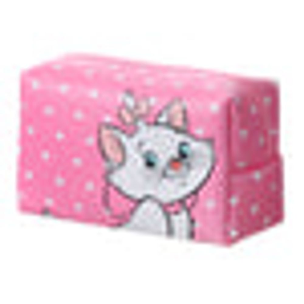 MINISO Disney Animals Collection Marie Cosmetic Bag (Dots,Pink