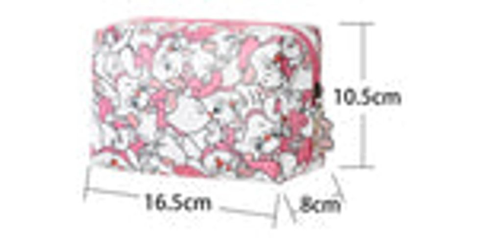 MINISO Disney Animals Collection Marie Cosmetic Bag(Full Print,Pink