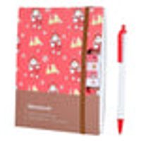 MINISO Mini Family Series Book (72 Sheets) with Pen & Sticky Notes(Kitten