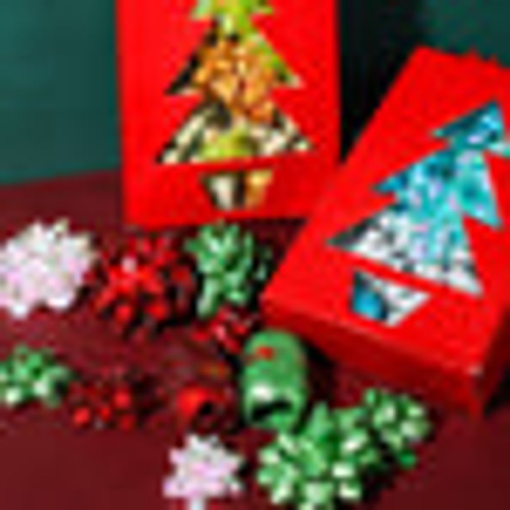 MINISO Christmas Series - Gift Wrapping Accesories Ribbons and Gift Tags Paper Box Set